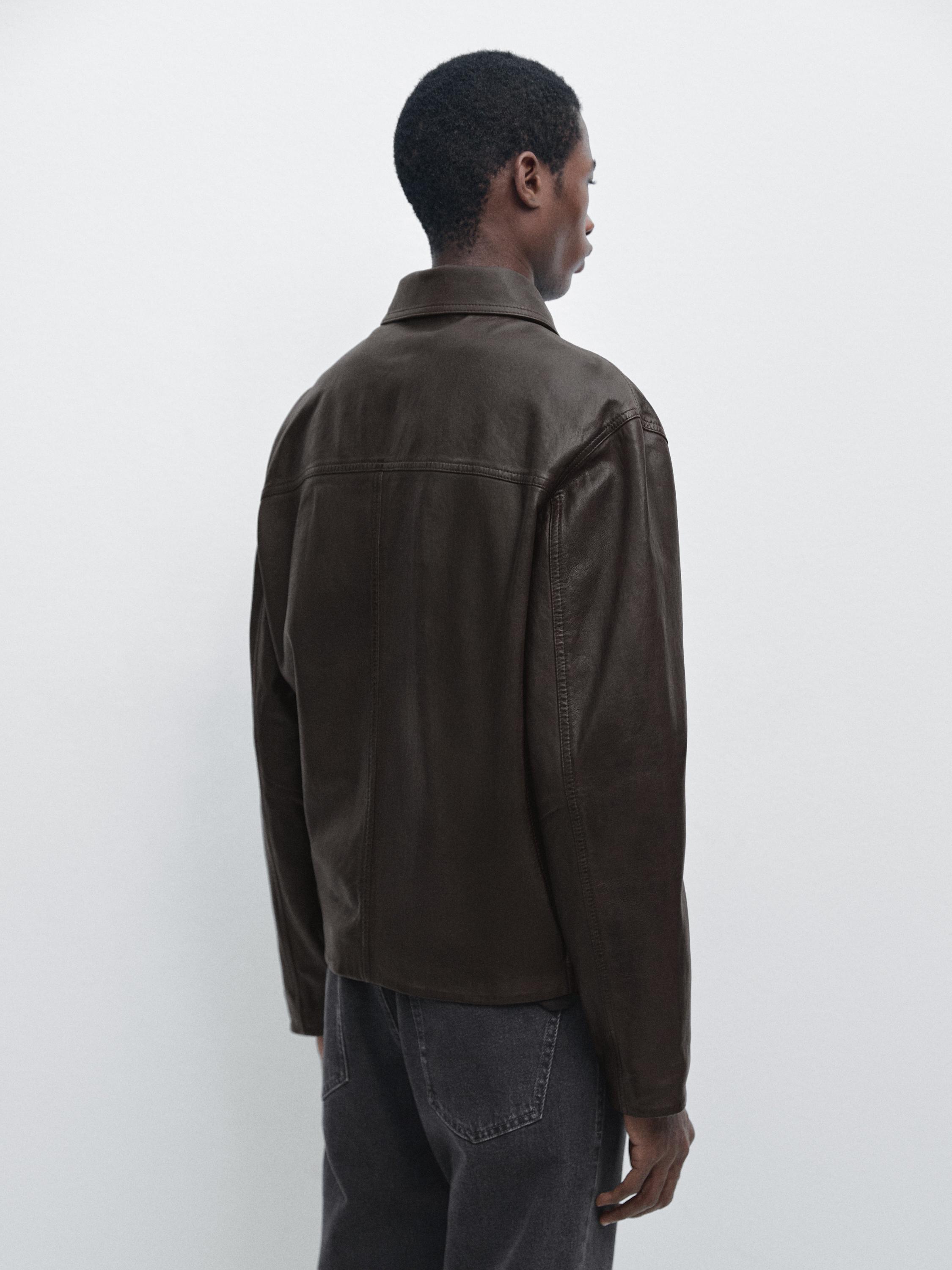 Blouson en cuir nappa